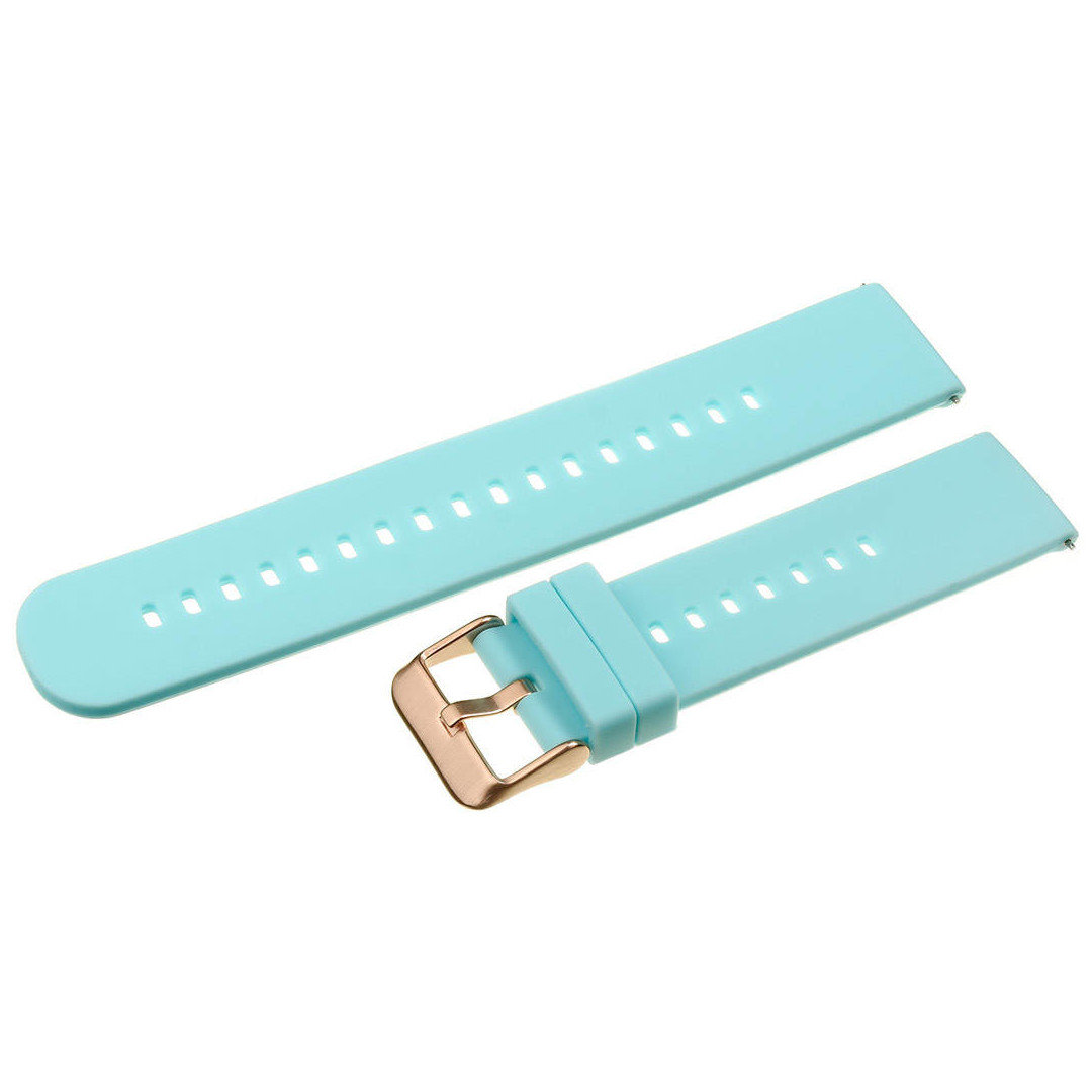 U27 rubber watch strap - blue/rosegold - 18mm