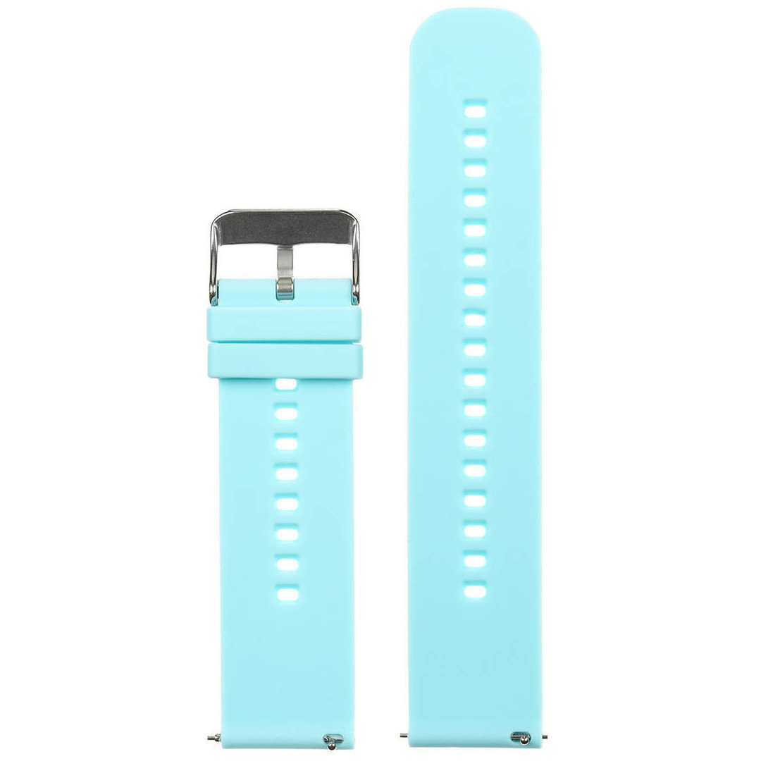 U27 rubber watch strap - blue/silver - 20mm