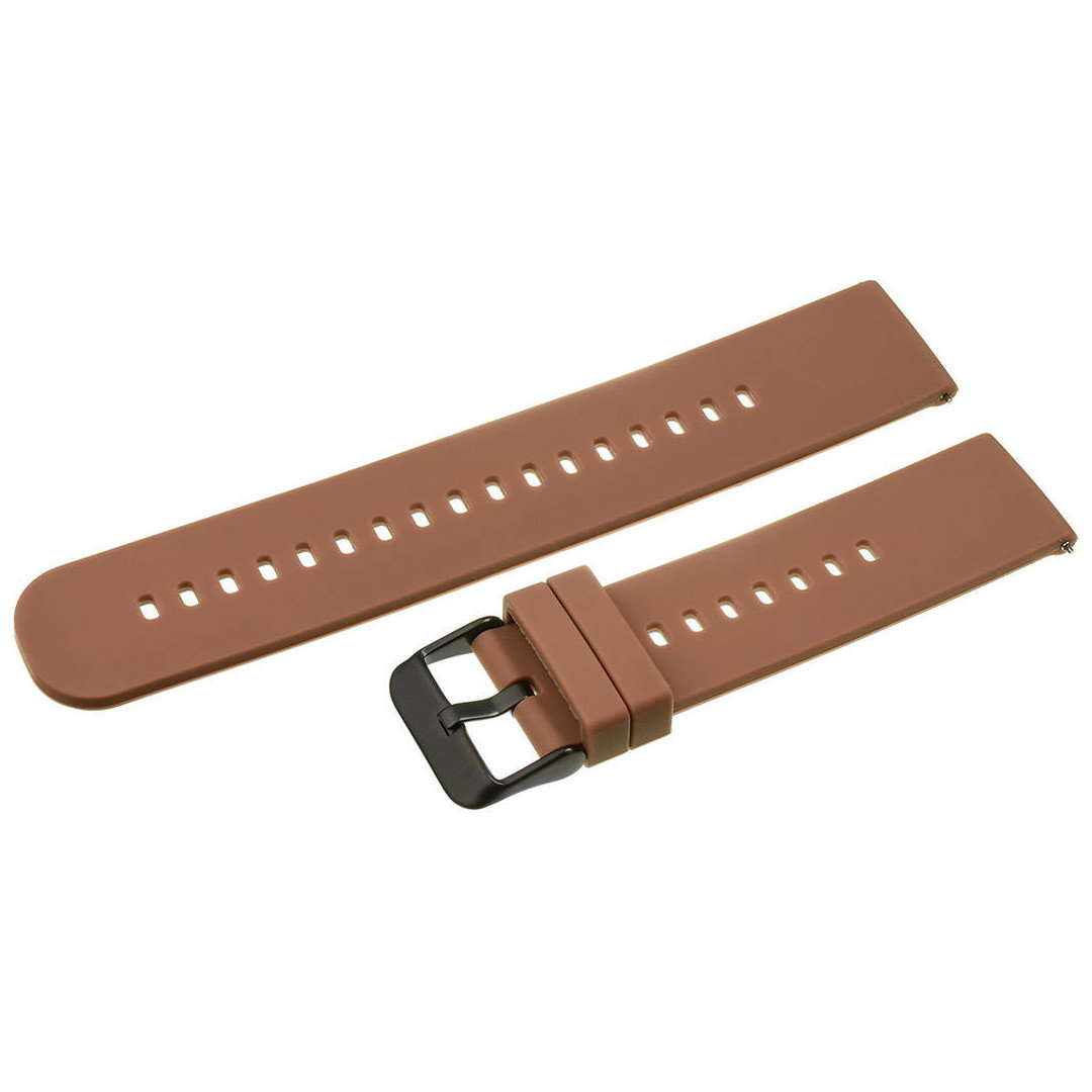 U27 rubber watch strap - brown/black - 18mm