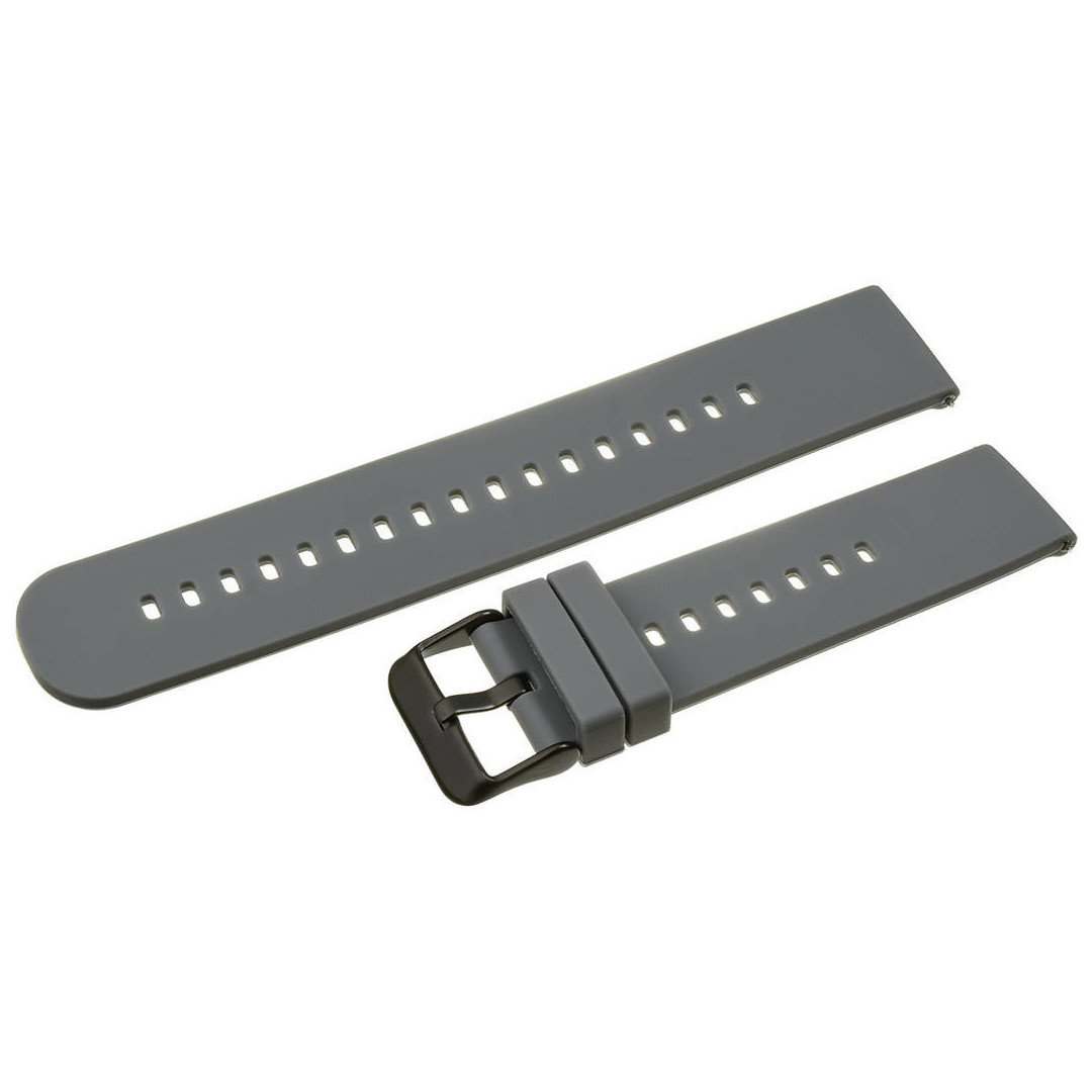 U27 rubber watch strap - dark gray/black - 18mm