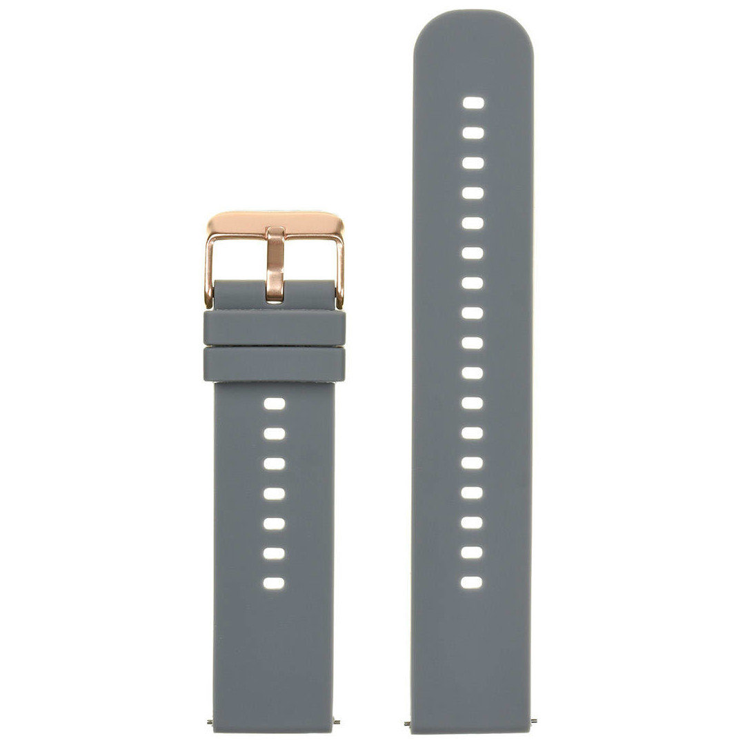 U27 rubber watch strap - dark gray/rosegold - 20mm