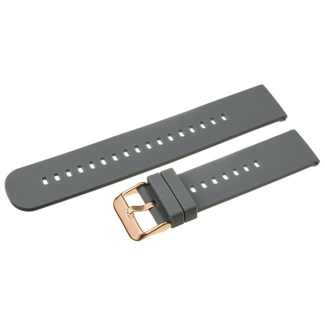 U27 rubber watch strap - dark gray/rosegold - 20mm