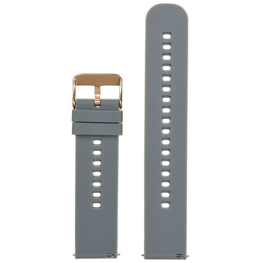 U27 rubber watch strap - dark gray/rosegold - 22mm