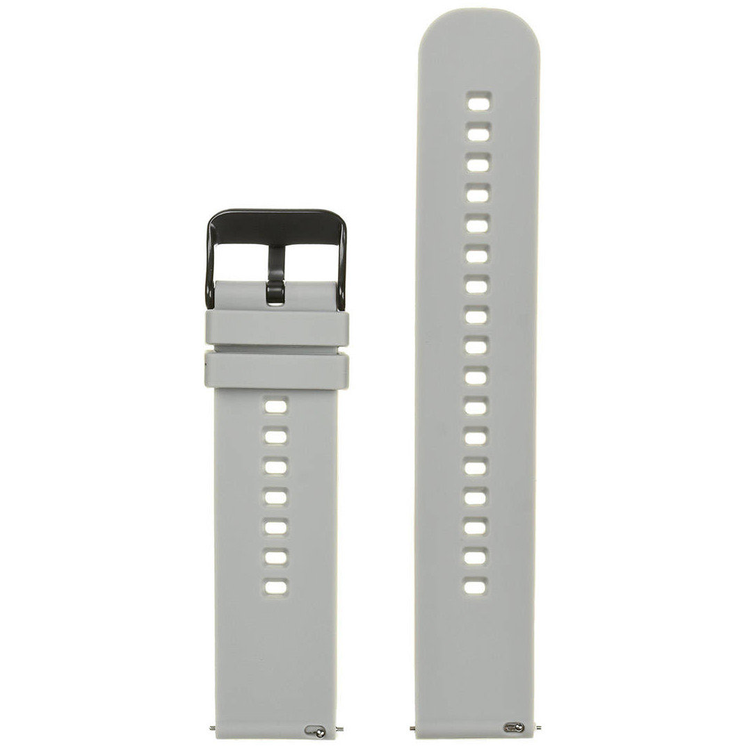 U27 rubber watch strap - light gray/black - 20mm