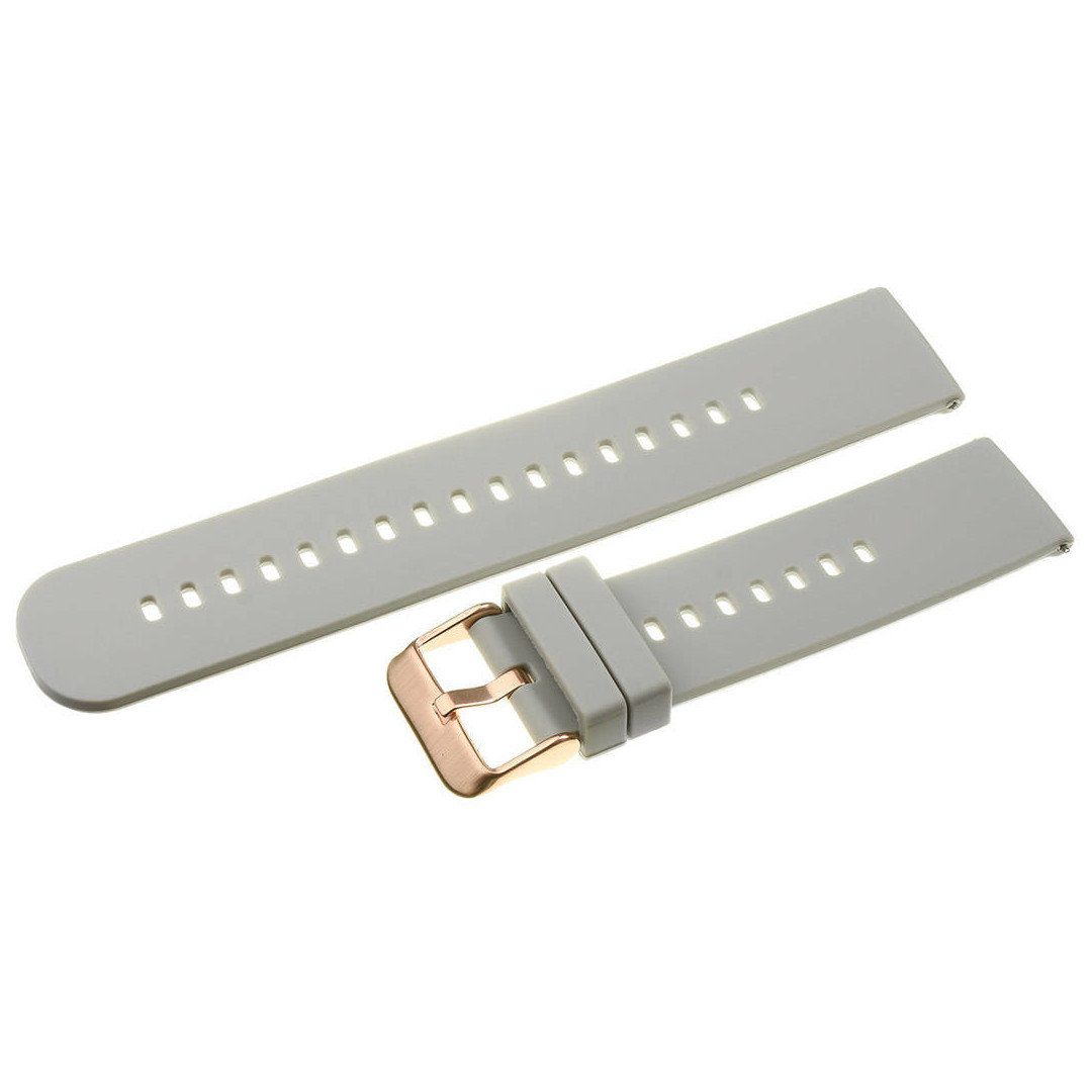 U27 rubber watch strap - light gray/rosegold - 20mm