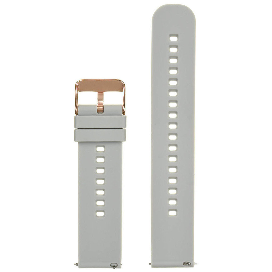 U27 rubber watch strap - light gray/rosegold - 22mm