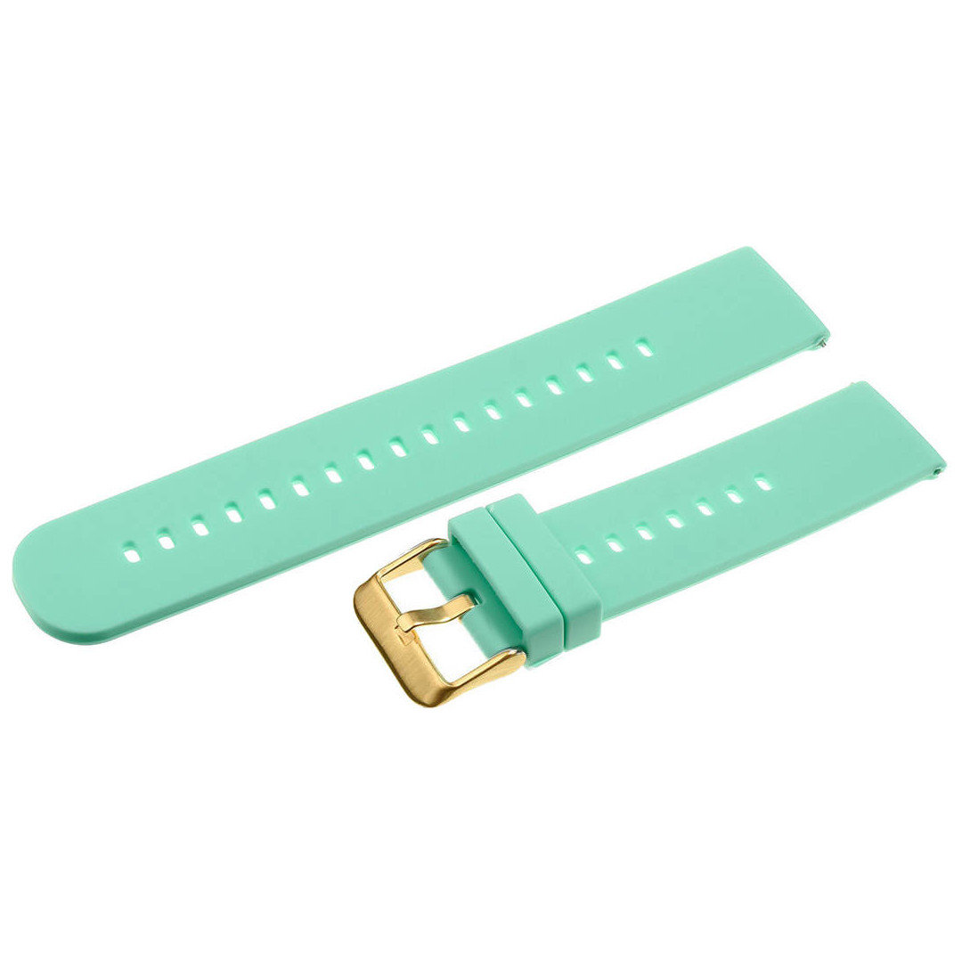 U27 rubber watch strap - mint/gold - 22mm