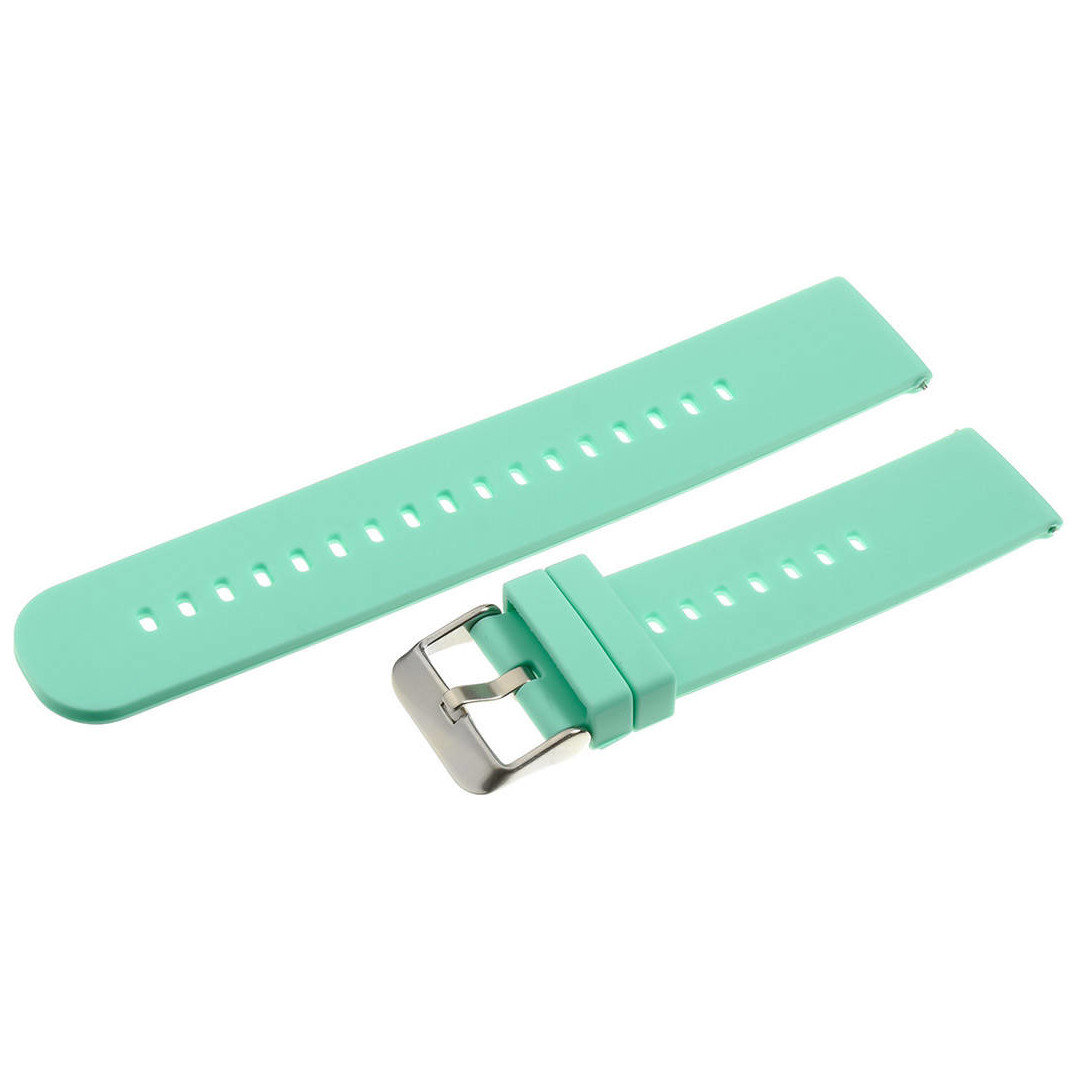 U27 rubber watch strap - mint/silver - 20mm