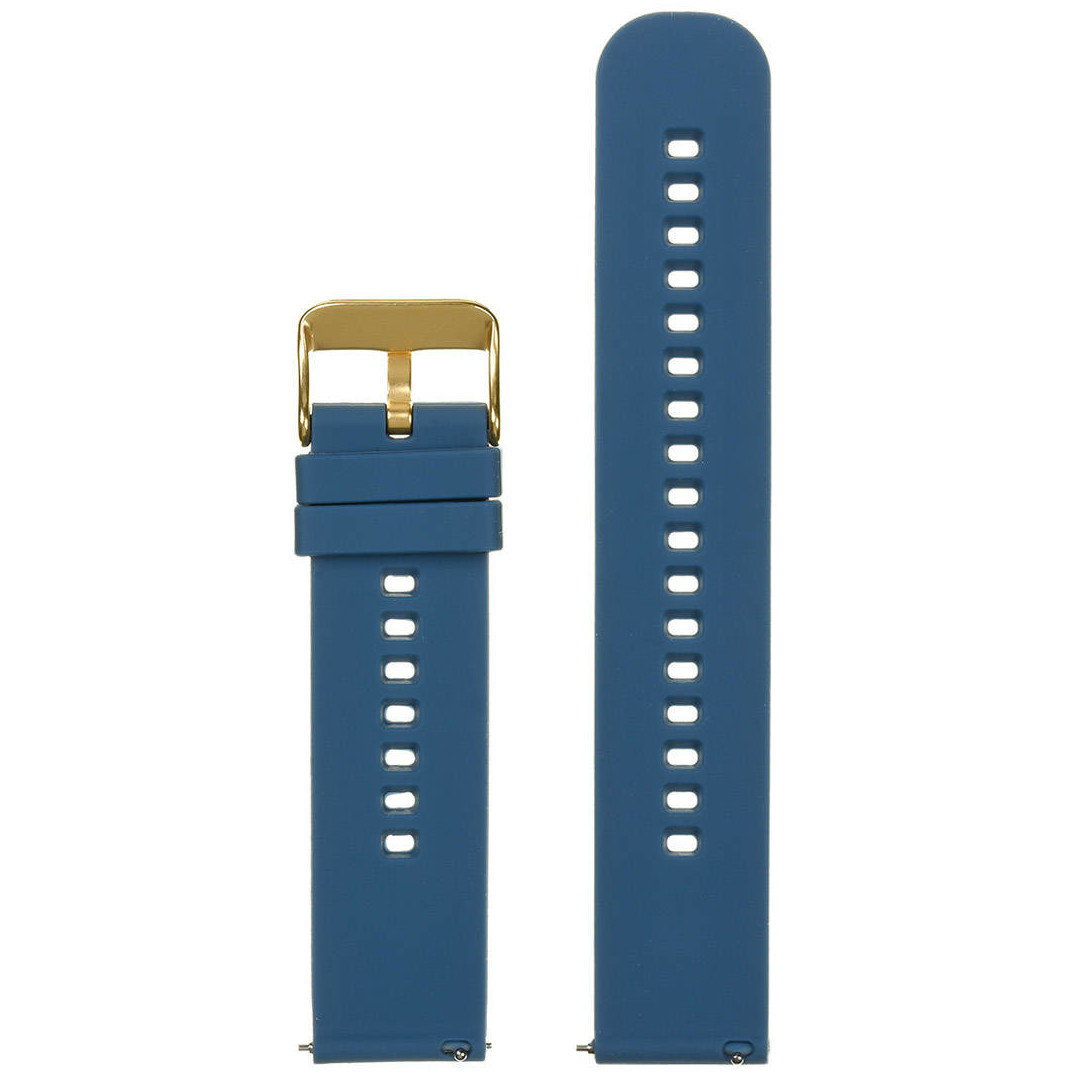 U27 rubber watch strap - navy blue/gold - 18mm