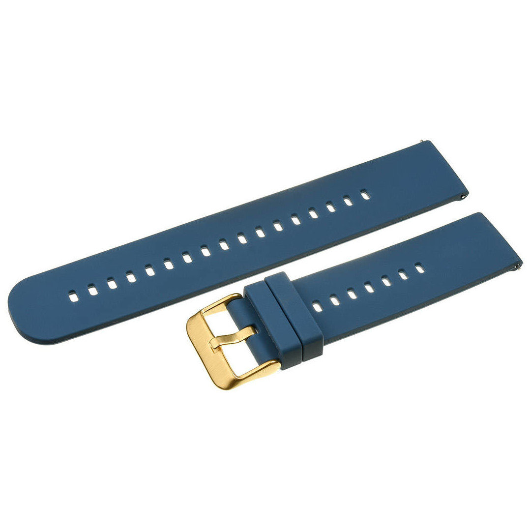 U27 rubber watch strap - navy blue/rosegold - 20mm