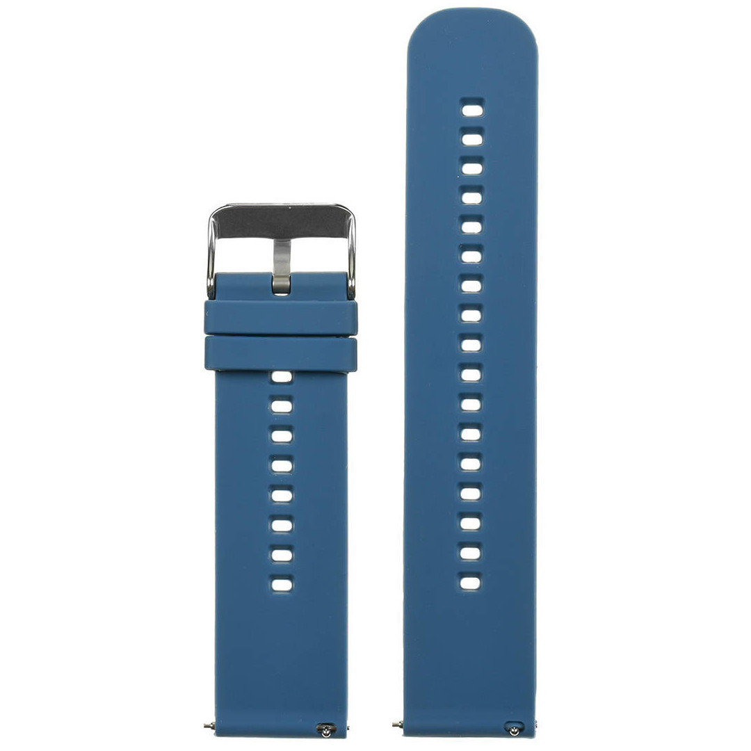 U27 rubber watch strap - navy blue/silver - 18mm