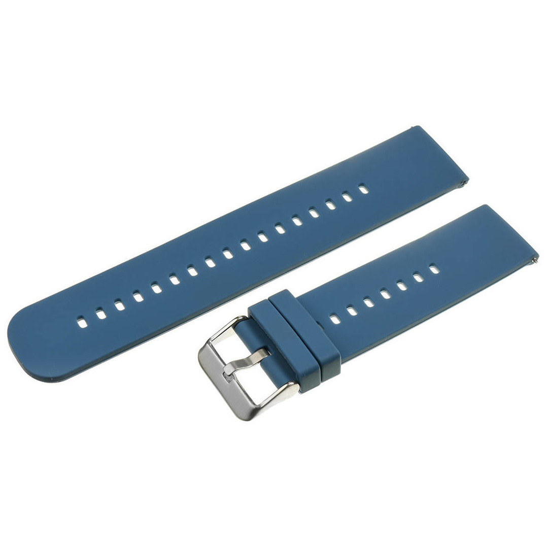 U27 rubber watch strap - navy blue/silver - 18mm