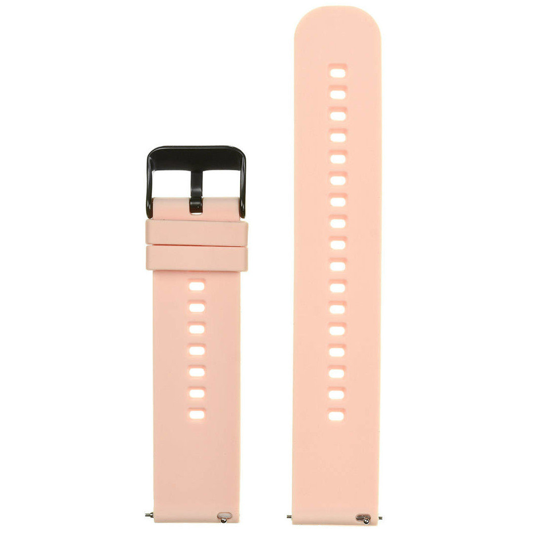 U27 rubber watch strap - pink/black - 18mm