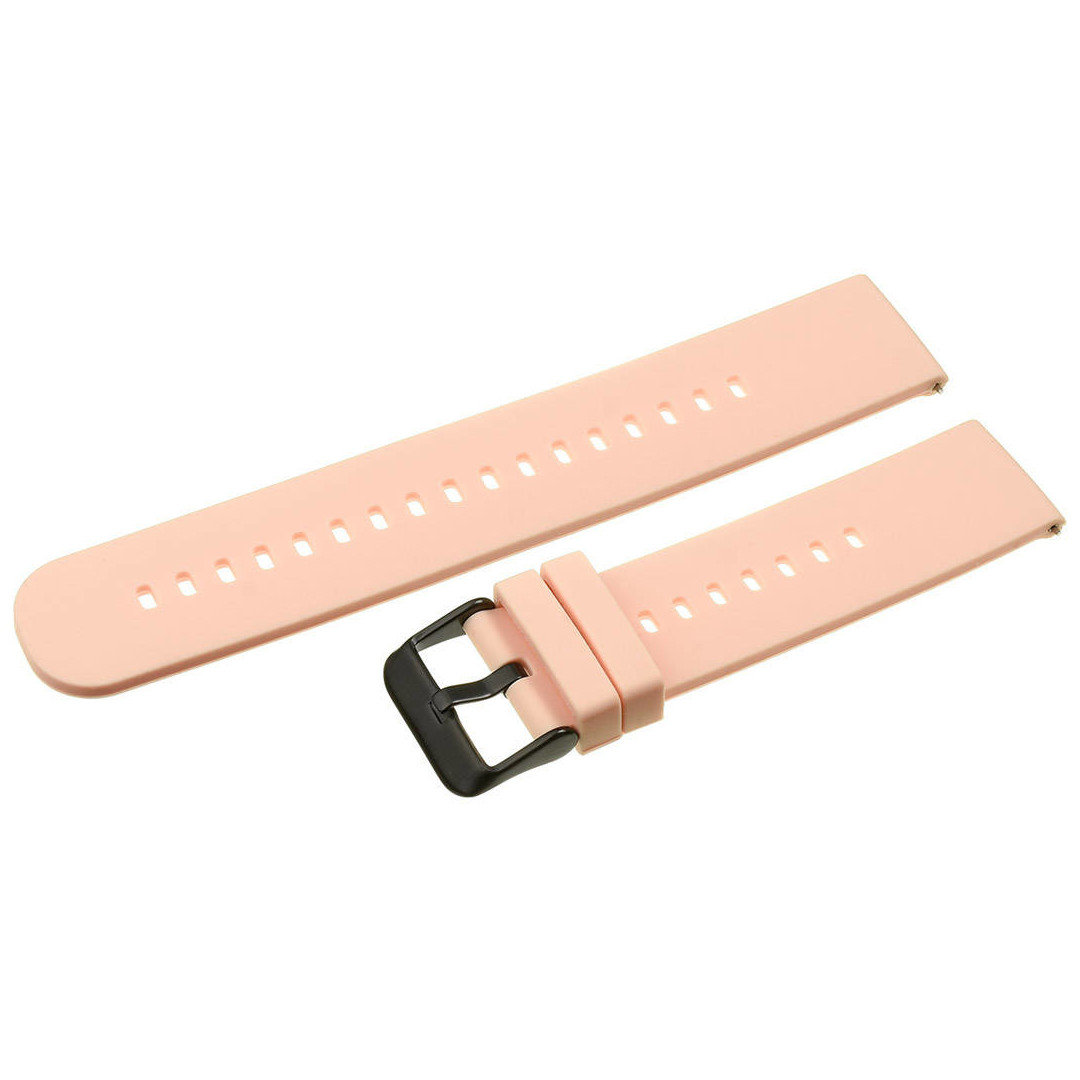 U27 rubber watch strap - pink/black - 18mm