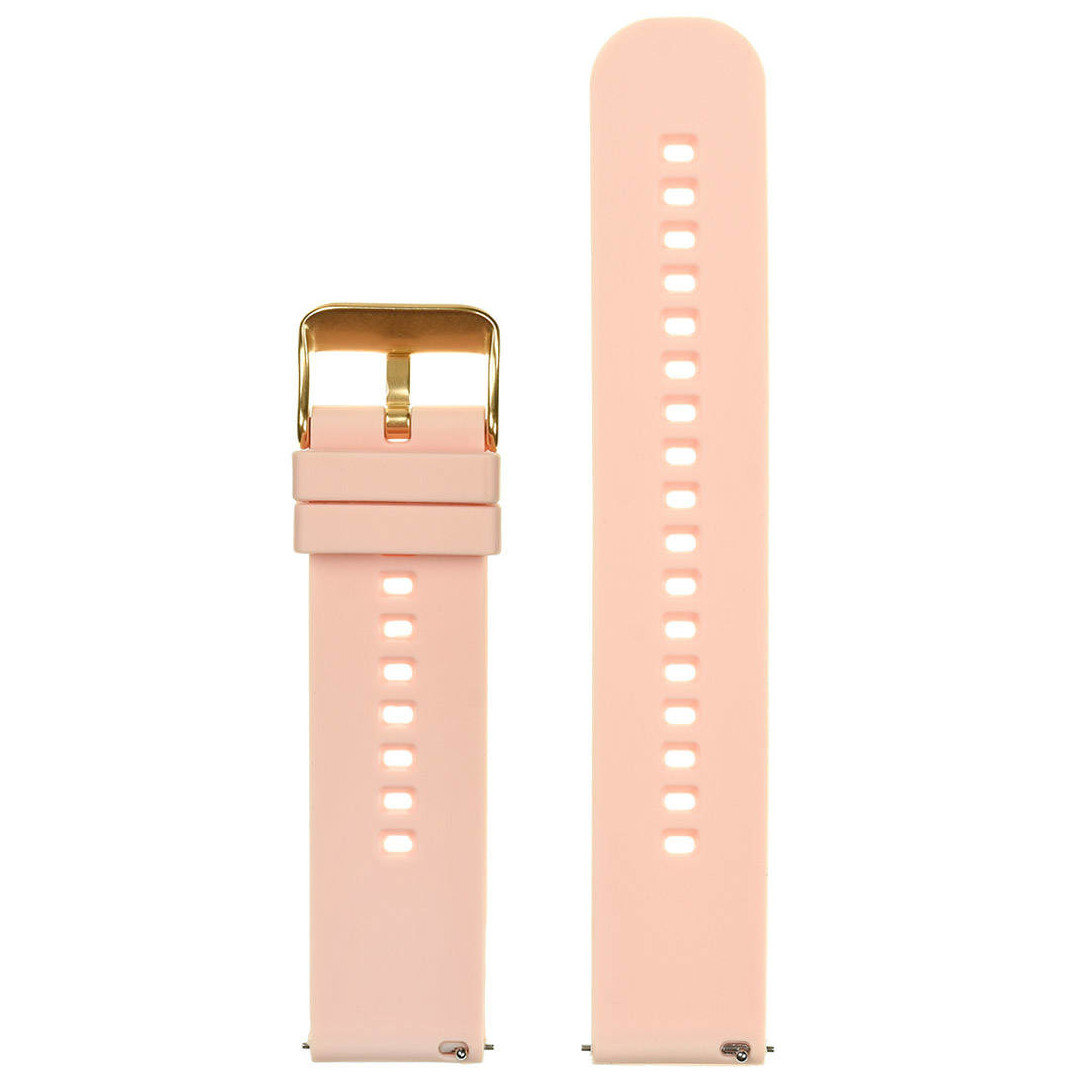 U27 rubber watch strap - pink/gold - 20mm