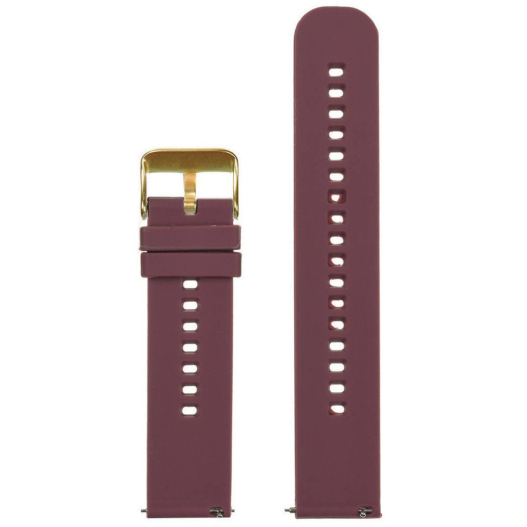 U27 rubber watch strap - purple/gold - 18mm