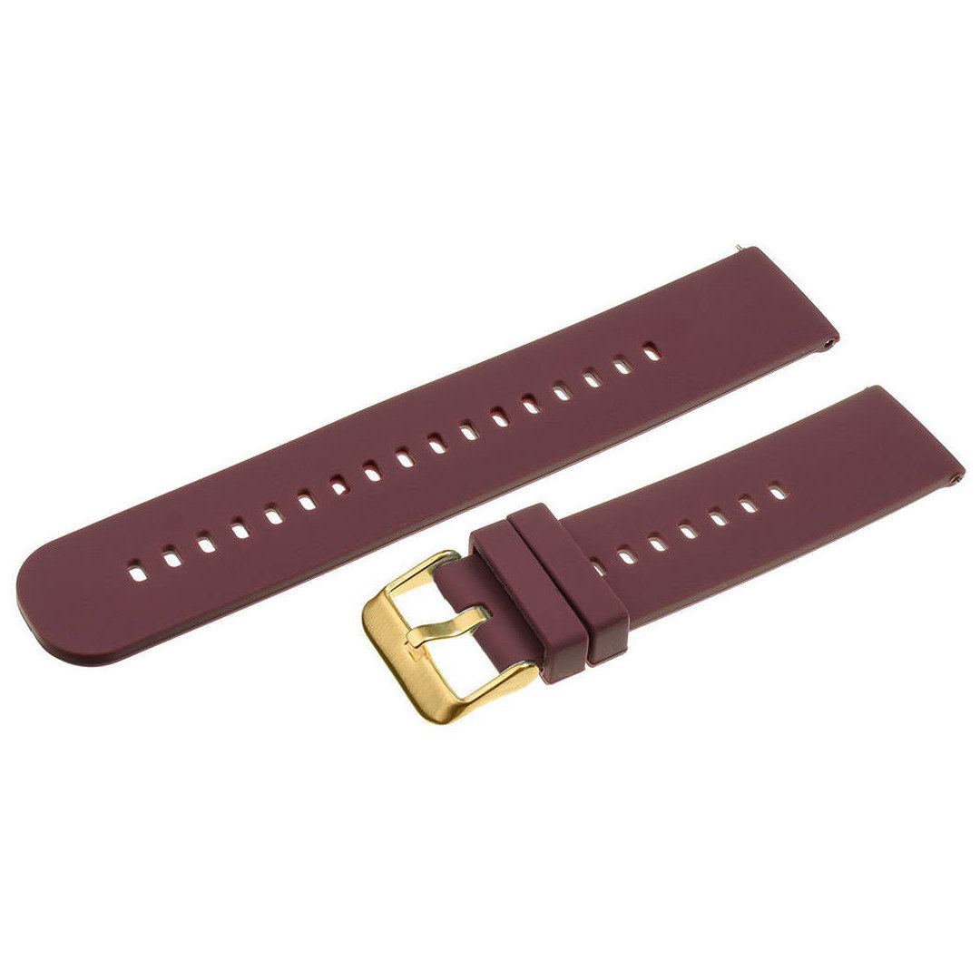 U27 rubber watch strap - purple/gold - 18mm