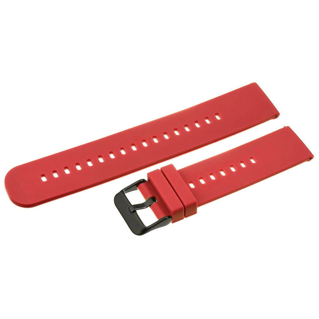 U27 rubber watch strap - red/black - 18mm