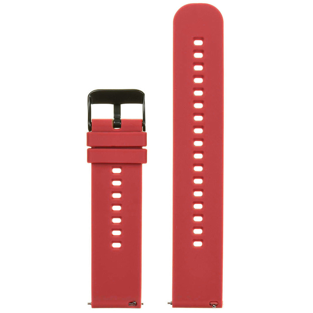 U27 rubber watch strap - red/black - 22mm