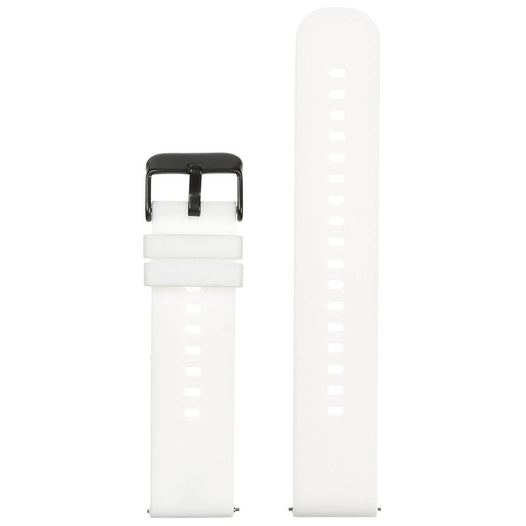 U27 rubber watch strap - white/black - 22mm