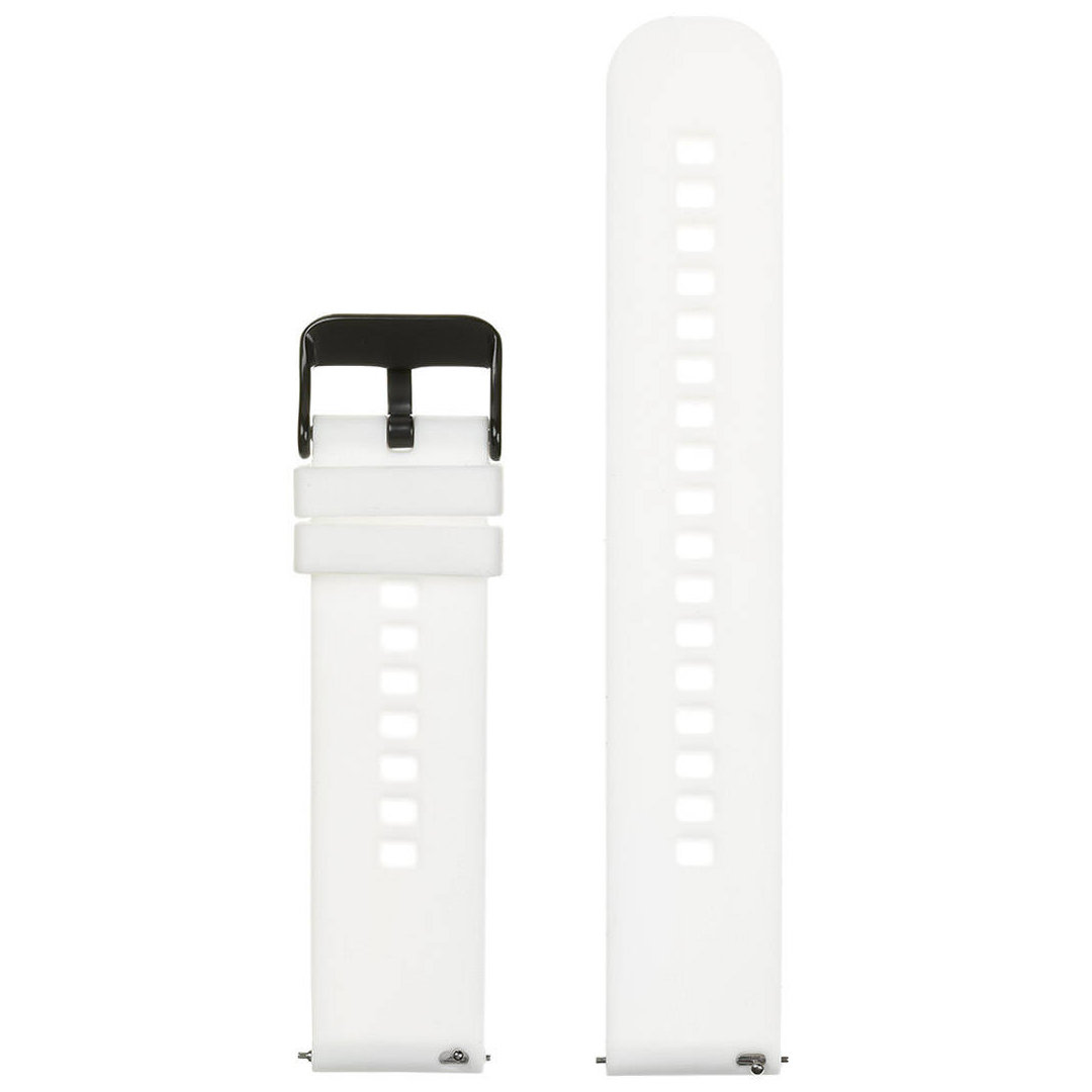 U27 rubber watch strap - white/black - 22mm