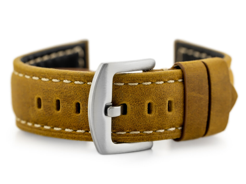 W29 leather watch strap - light brown 24mm