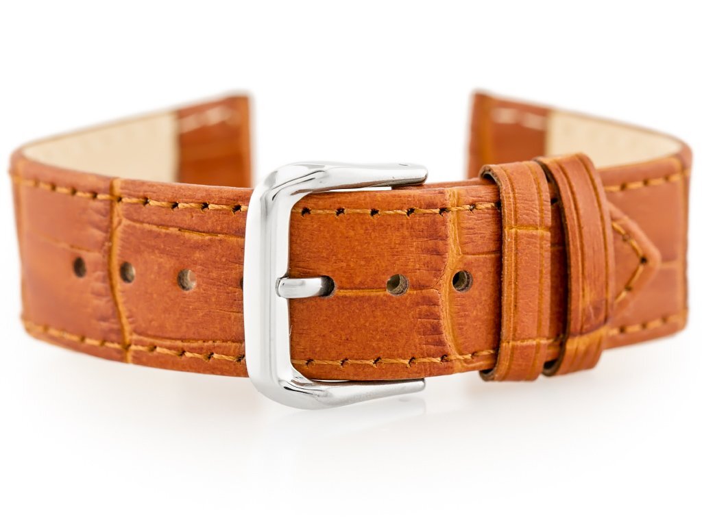 W41 leather watch strap - brown - 18mm