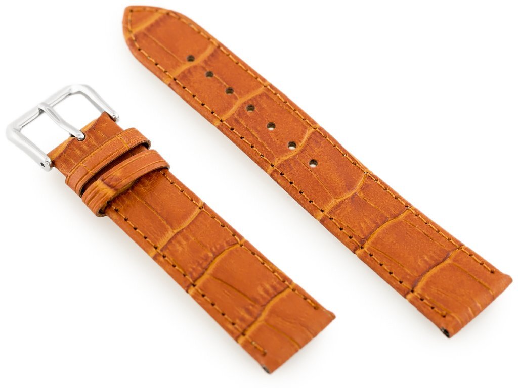 W41 leather watch strap - brown - 22mm