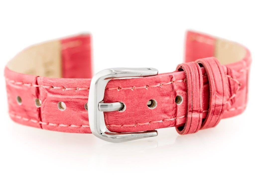 W41 leather watch strap - pink - 14mm