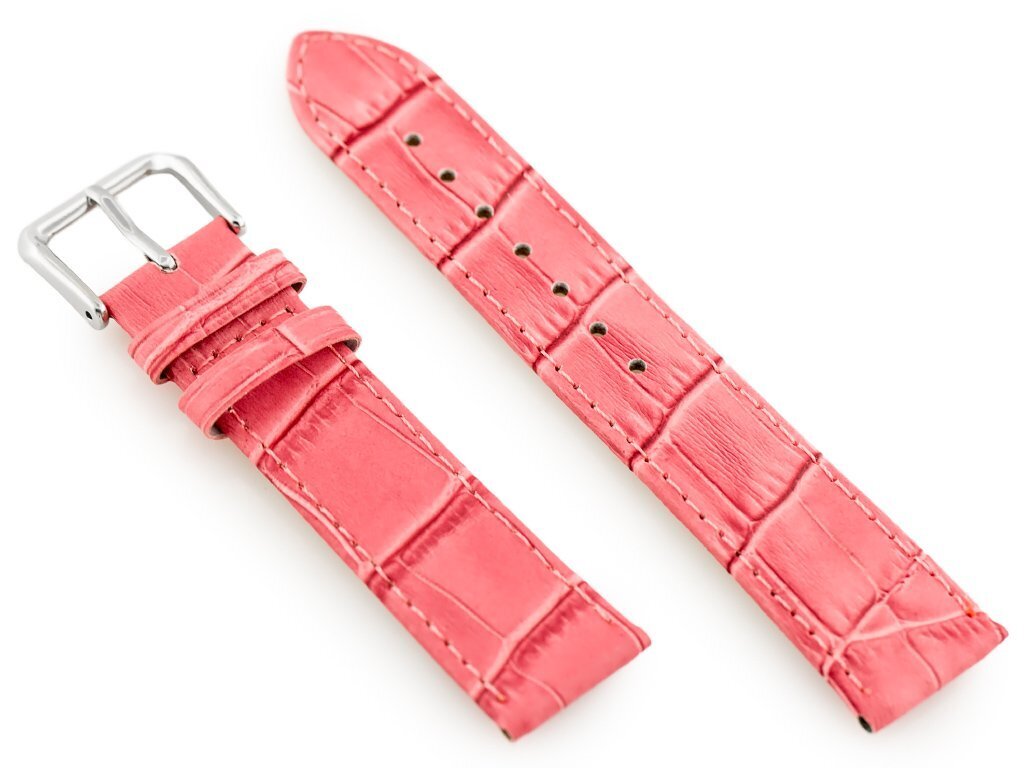 W41 leather watch strap - pink - 18mm