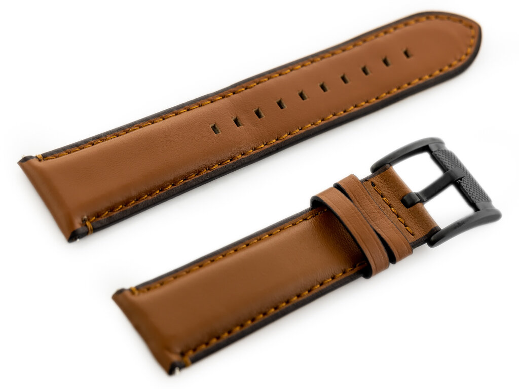 W56 leather watch strap - light brown - 20mm