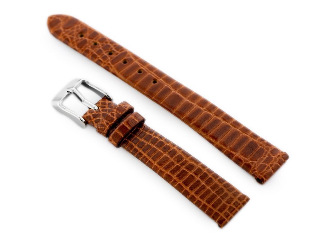 W57 leather watch strap - brown - 14mm