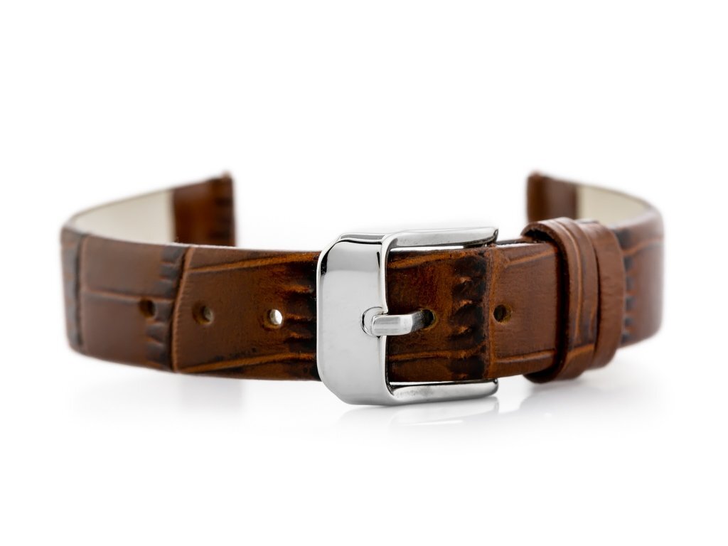 W57 leather watch strap - dark brown - 16mm