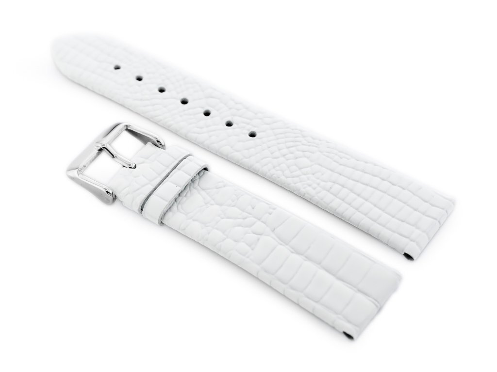 W57 leather watch strap - white - 20mm