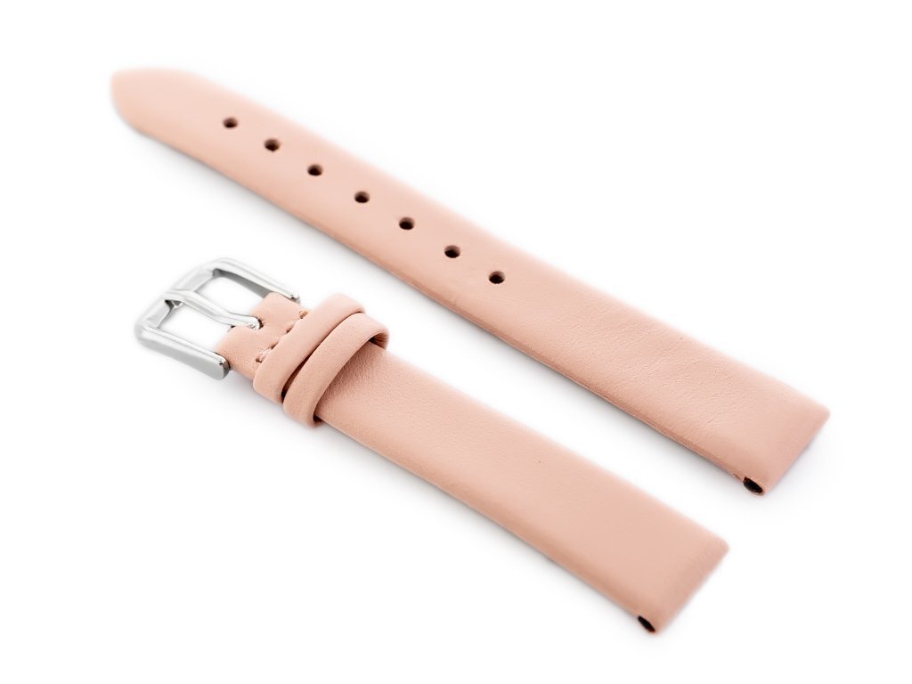 W76 leather watch strap - pink - 12mm