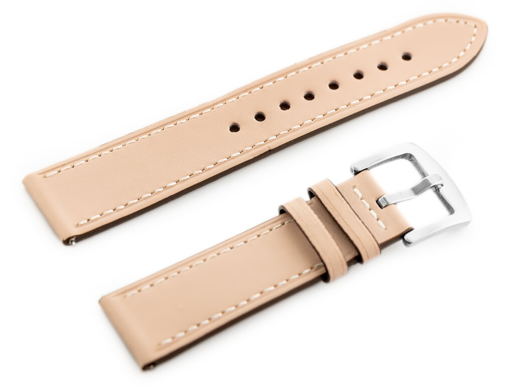 W81 leather watch strap - pink - 20mm