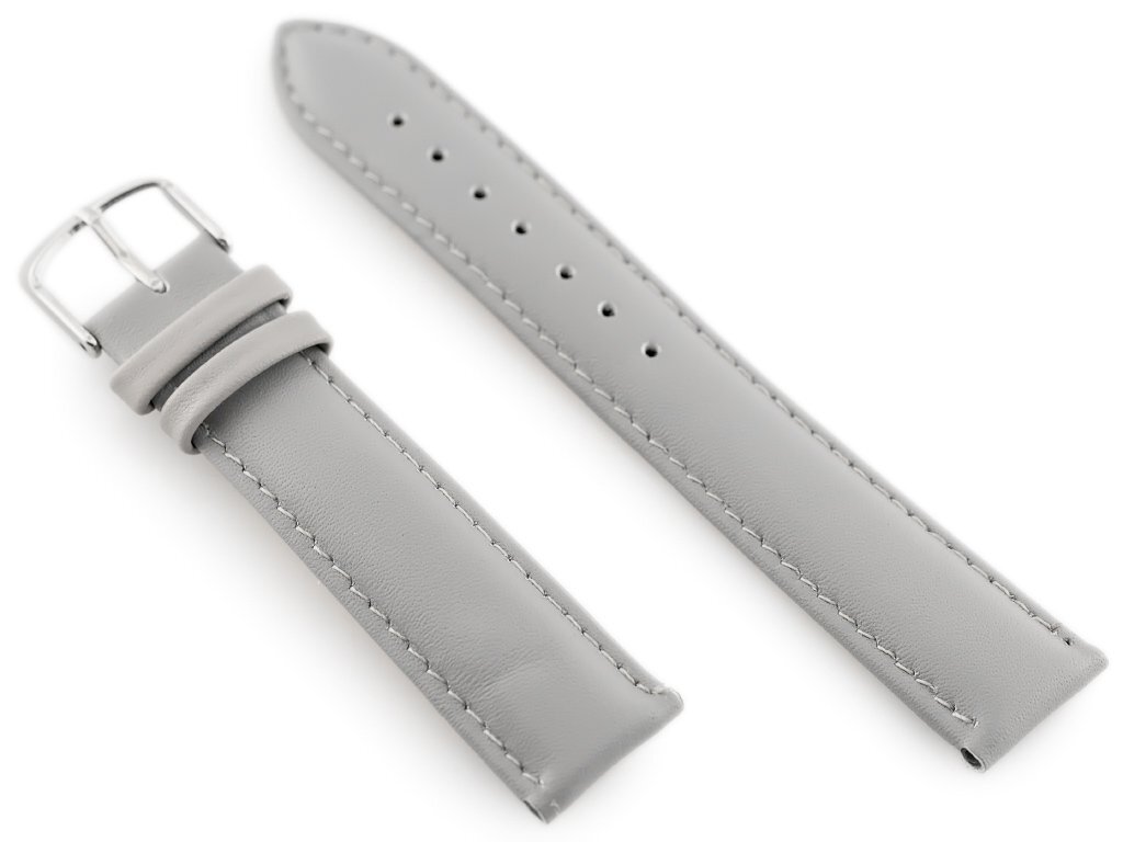 W83 leather watch strap - ash - 18mm