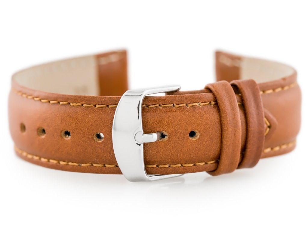 W83 leather watch strap - brown - 20mm