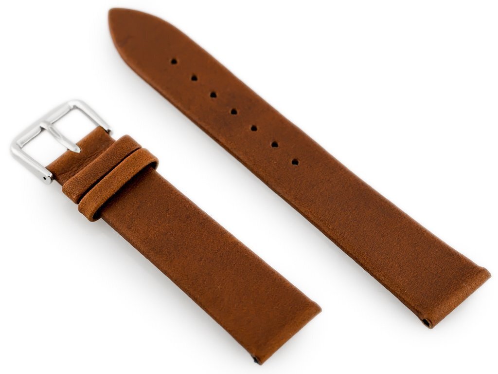 W86 leather watch strap - brown - 20mm