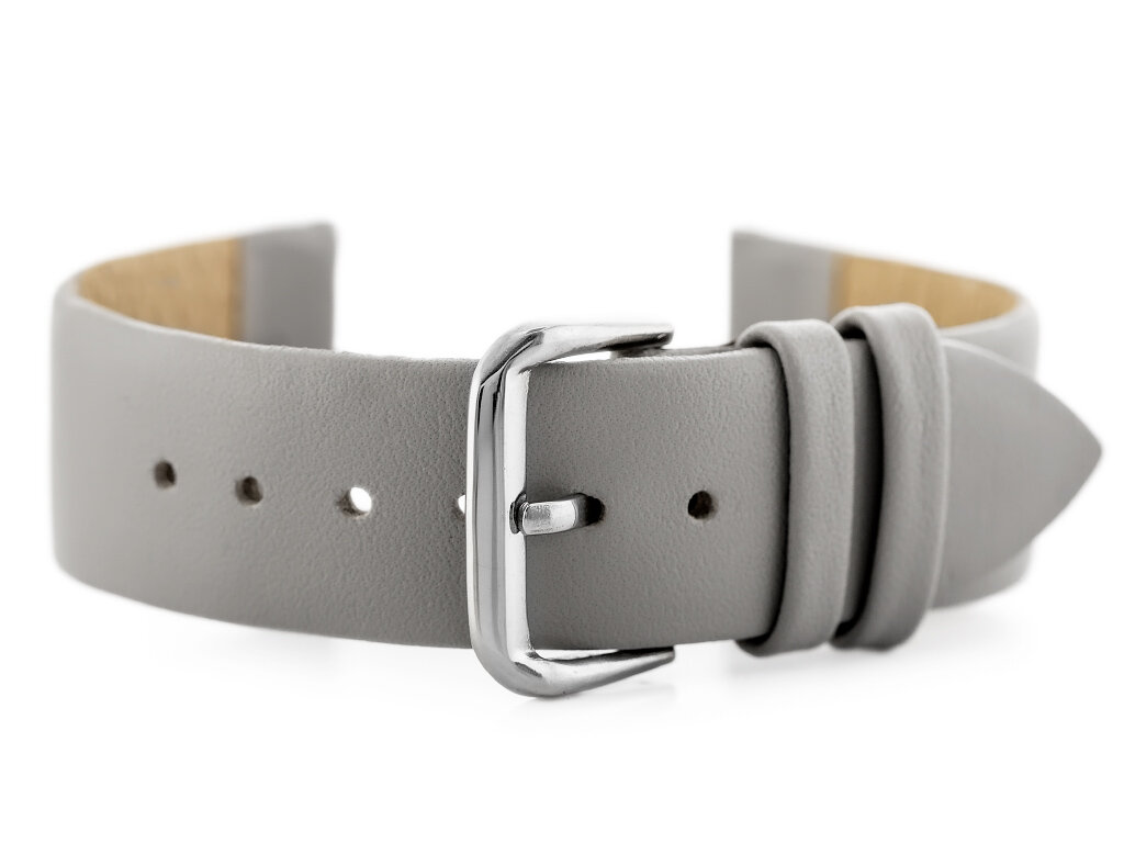 W86 leather watch strap - gray - 20mm