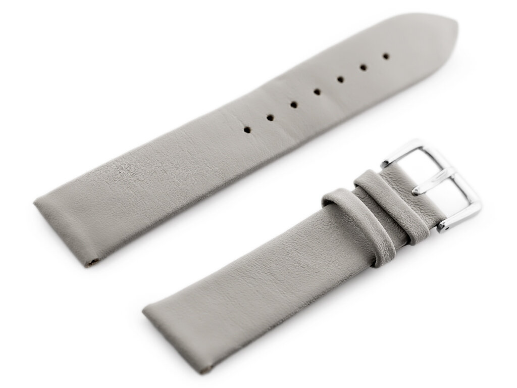 W86 leather watch strap - gray - 20mm