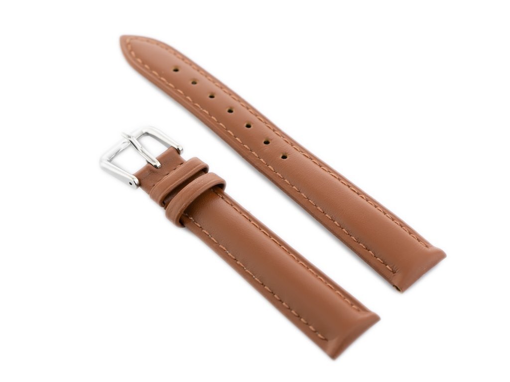 W94 leather watch strap - camel - 12mm