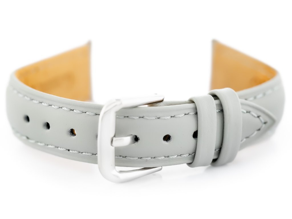 W94 leather watch strap - gray - 12mm