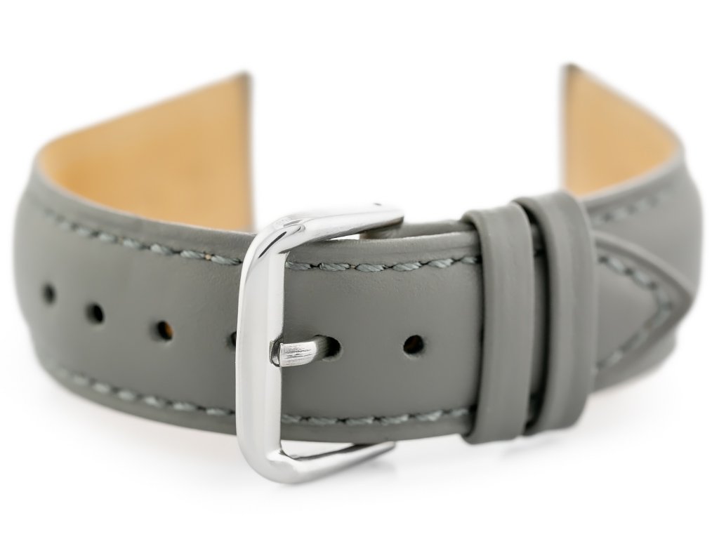 W94 leather watch strap - gray - 20mm