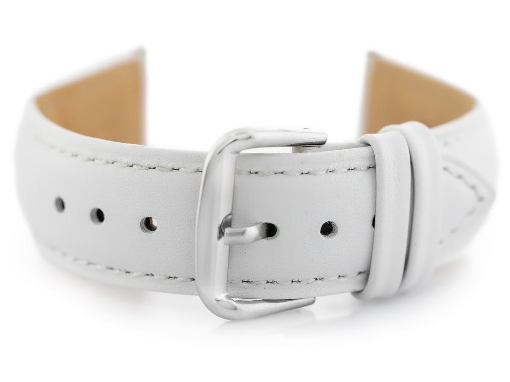 W94 leather watch strap - white - 20mm