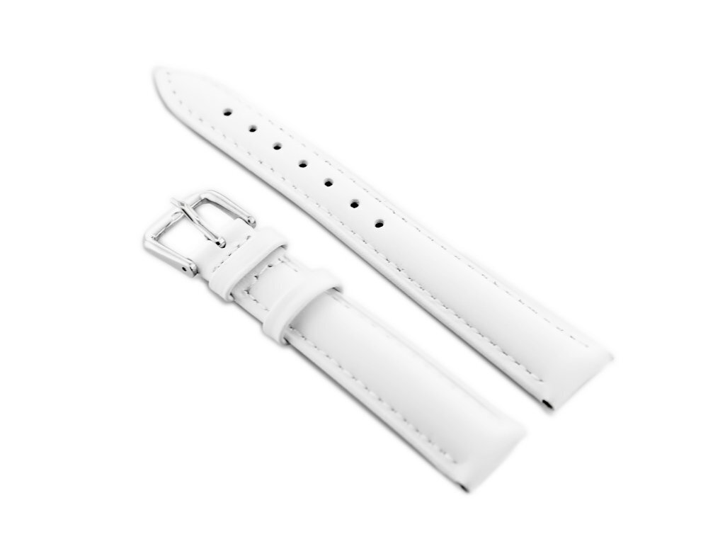 W94 leather watch strap - white - 20mm