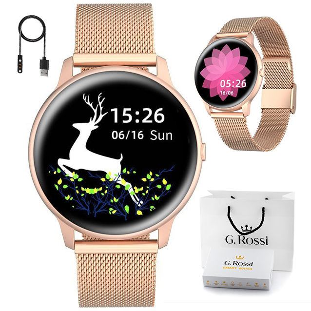 WOMEN'S SMARTWATCH G. Rossi SW015-4 rosegold (sg010d)