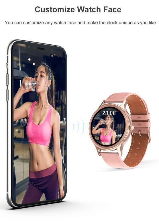 WOMEN'S SMARTWATCH PACIFIC 18-2 - BRANSOLET + BELT: Rosegold / White (sy015b)