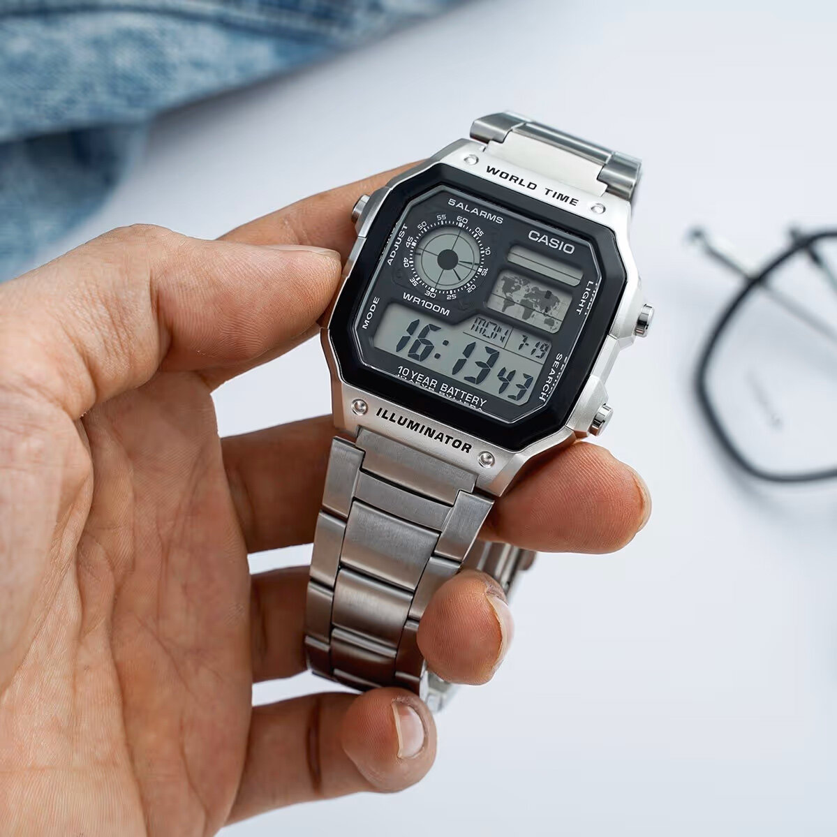 ZEGAREK MĘSKI CASIO AE-1200WHD-1A (zd159a) + BOX