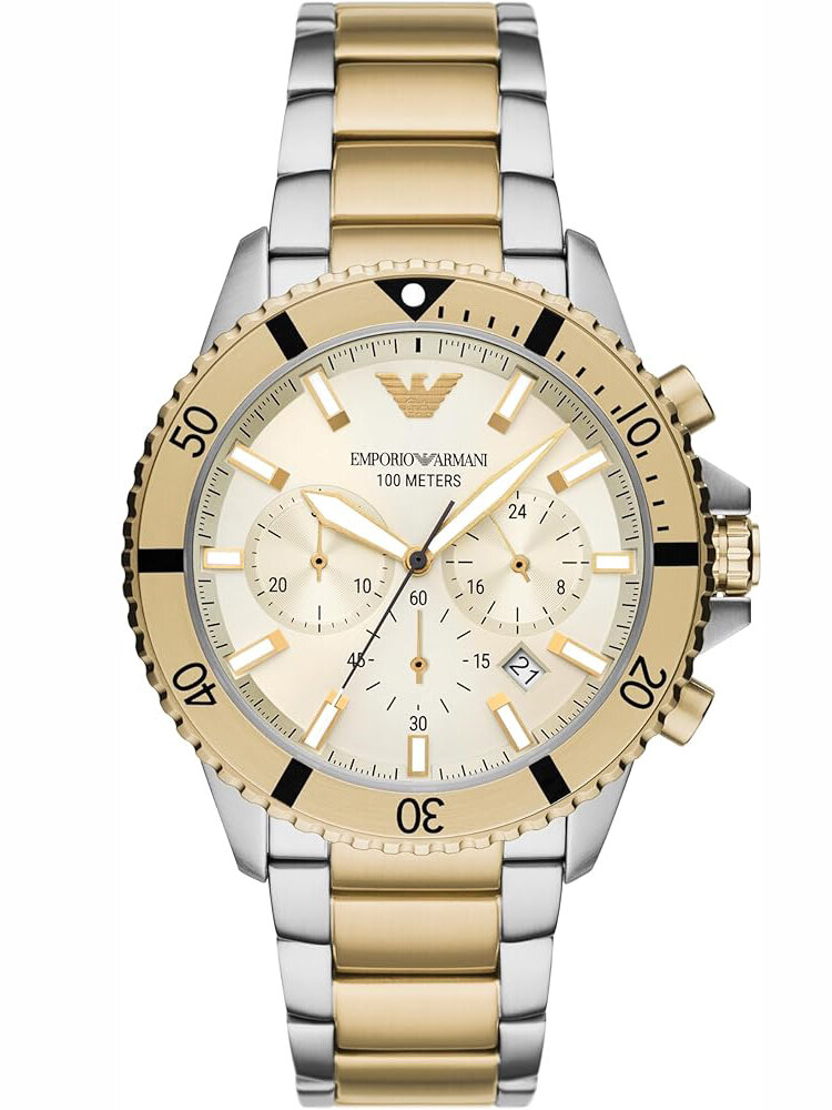 ZEGAREK MĘSKI EMPORIO ARMANI AR11606 Two-Tone Chronograph + BOX